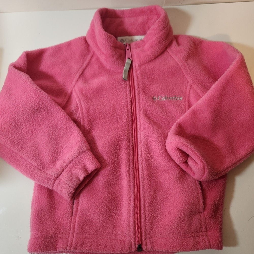 Columbia Toddler Girls‎ Pink Fleece Full Zip Jacket Size 3T Sportswear Layering